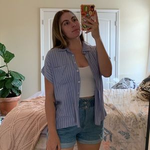 Pin Stripe Button Down Top